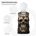 thumbnail image 3 of Honeii Metal Style Horned Skull print basktball shirt for men and women, Unisex basketball jersey for Theme party-3X-Large, 3 of 6