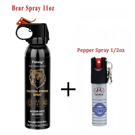 Bear Spray Repellent Bear Deterrent 11oz W/ 1 Pack Free Peper Spray 1/2oz