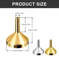thumbnail image 5 of CEORPER 10Pcs Small Metal Funnel Gold Silver Mini Funnel with 2pcs Mini Pipette, 5 of 8