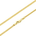 thumbnail image 2 of Nuragold 10k Real Yellow Gold Solid Franco Diamond Cut 2mm Spiga Wheat Chain Bracelet (7"-9") Italian Jewelry for Men & Women, 2 of 3
