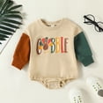 thumbnail image 2 of Generic Toddler Kids Girls Boys Cute Thanksgiving Letters Turkey Prints Romper Jumpsuit Cloths Romper Pullover Sweater Cute Fall Winter Clothes（3-6 Months White）, 2 of 7