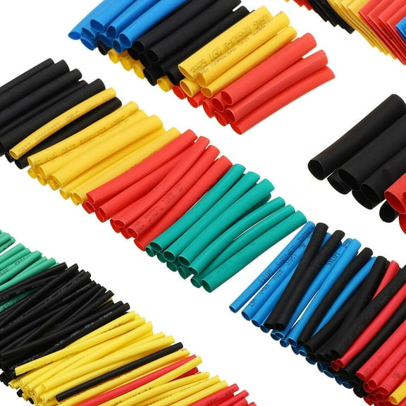 JacobsParts 328pcs Multicolor Heat Shrink Tubing 2:1 Electrical Wire Connection Sleeve Cable Insulation Tube Kit (5 Colors, 8 Sizes)