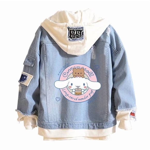 Chaqueta SALION Casual Denim Cinnamoroll Coffee para mujer