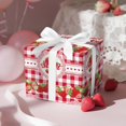 thumbnail image 4 of Strawberry 1st Birthday Wrapping Paper Roll for Baby Girl, Red White Strawberry Lace, Sweet One Design, for Baby Shower, Valentines, Mini Roll 17 in x 16.4 Ft, 4 of 14
