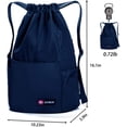 thumbnail image 6 of Lightweight Waterproof Drawstring Sports Backpack Gym Sack for Men Women Travel Running, 6 of 7