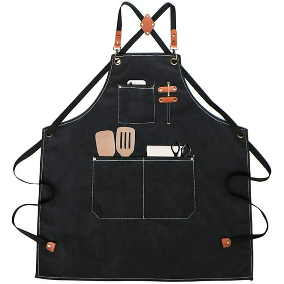 Kitchen Apron, Work Apron, Barbecue Apron, for Barbecue, Restaurant, Garden, Barbecue, Cafe