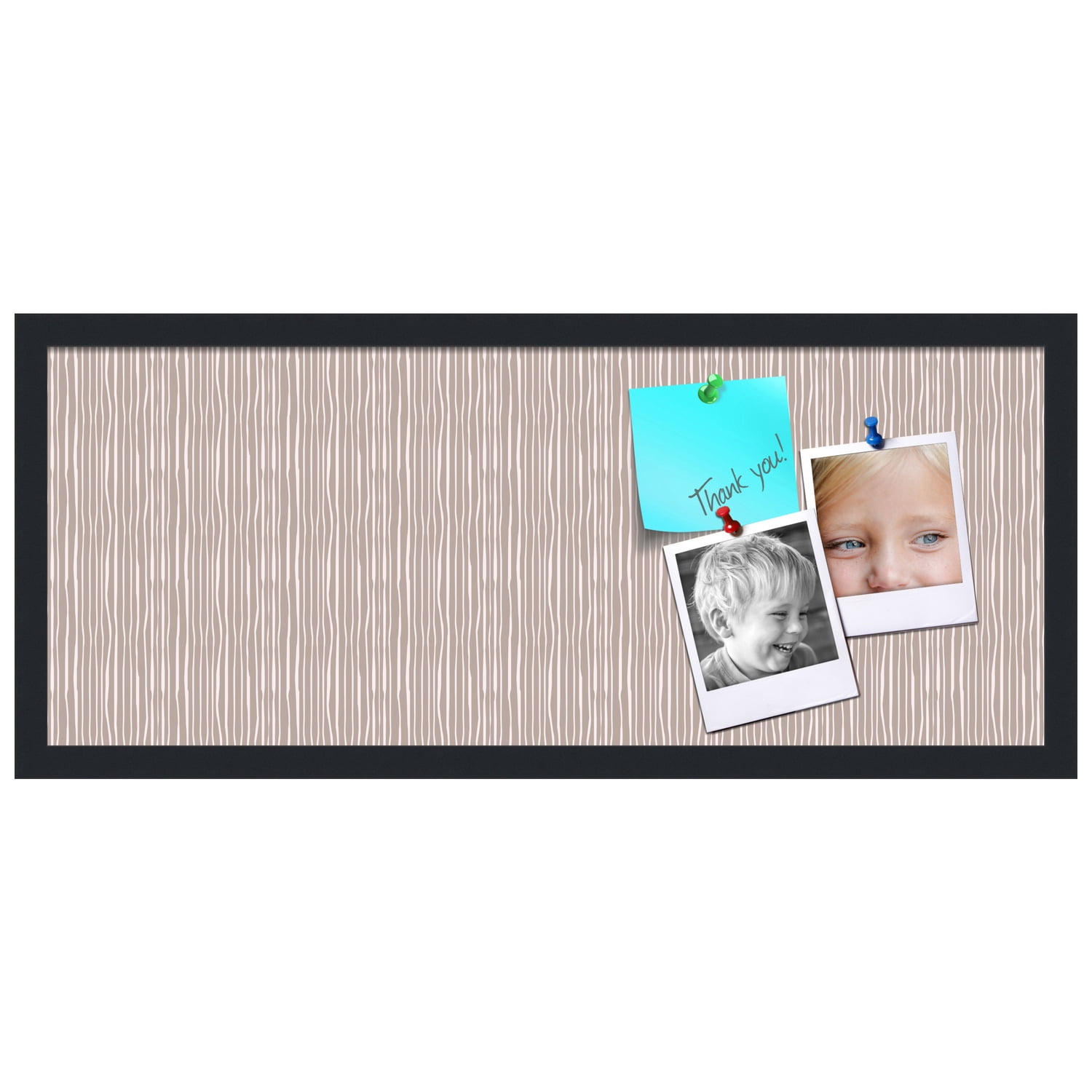 PinPix 30x12 Custom Cork Bulletin Board  Poster Board Has a Fabric Style Canvas Finish, Framed in Other, by ArtToFrames (PinPix-604)