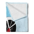 thumbnail image 2 of Running Soft Flannel Fleece Throw Blanket, Trainers Sole Illustration Sports Equipment, Cozy Plush for Indoor and Outdoor Use, 50" x 60", Pale Blue Vermilion, by Ambesonne, 2 of 5