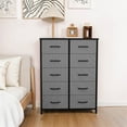 thumbnail image 7 of Tall Dresser for Bedroom, Chests of Drawers, Storage Organizer with 10 Drawers, Sturdy Metal Frame, Wood Tabletop for Guest Room, Closet, Entryway, Nursery, Gray, 7 of 7