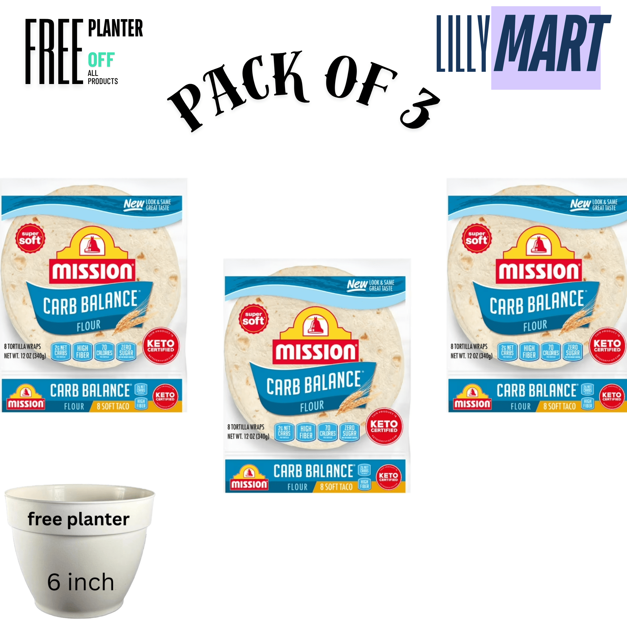 Mission Carb Balance Flour Tortillas - Fajita Size, 8 Count, Low Carb & High Fiber