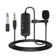 Radirus AD-M2 Omni-directional Lavalier Microphone, 3.5mm Plug Condenser Mic for Smartphone