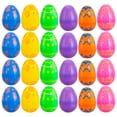 thumbnail image 2 of Kuroiy 24PC Easter Plastic Eggs | Multicolor DIY Openable Egg Shells | 6 Patterns | Sturdy Reusable Plastic | Party Gift Basket Filler | Easter Egg Hunt Decoration | 2.3in Size, 2 of 7