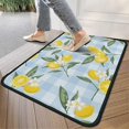 thumbnail image 4 of Yellow Lemon Fruit Flowers BlueWhite Pattern Door Rugs,Washable Non Slip Door Mats Indoor,Decorative Door Mats,Entry Mat Indoor for Entrance,Bedroom,Kitchen,Bathroom,30"x17", 4 of 6