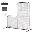 thumbnail image 1 of VEVOR L Screen Baseball for Batting Cage, 7x7 ft Baseball Softball Safety Screen, Body Protector Portable Batting Screen with Carry Bag & Ground Stakes, Heavy Duty Pitching Net for Pitchers Protection, 1 of 9