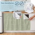 thumbnail image 4 of Sage Green Sink Skirt for Bathroom, Self-Adhesive Under Sink Curtain, Rustic Farmhouse Linen Texture Hide Pipes & Storage Fabric Cabinet Skirt Cover for Kitchen Laundry 32"x55", 4 of 8