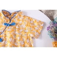 thumbnail image 7 of EnJoCho Kids Toddler Baby Girls Cartoon Print Patchwork Cheongsam Princess Dress Outfits Fashion Solid Party Dress Little & Big Children Girl Summer Clothes, 7 of 7