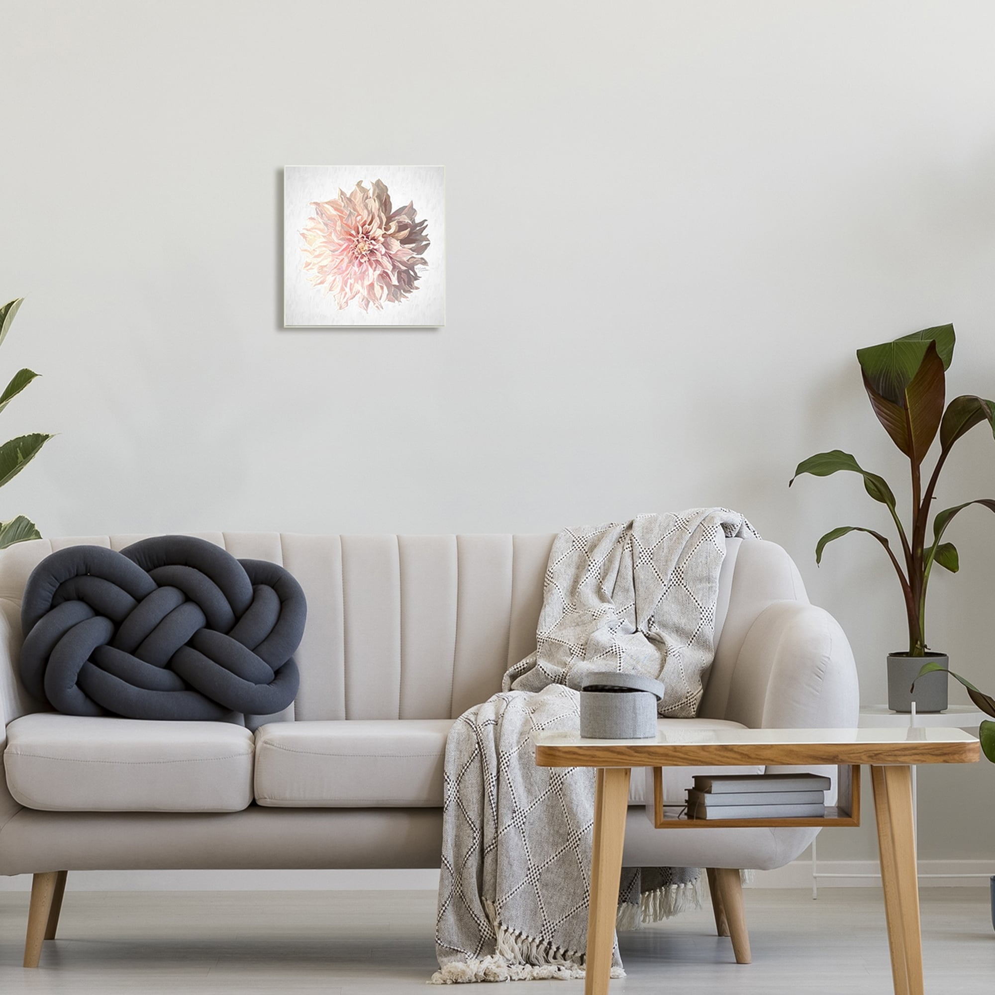 Stupell Industries Abstract Dahlia Flower Blossom Pink Sunlit Petals Painting Unframed Art Print Wall Art, Design by Michele Norman