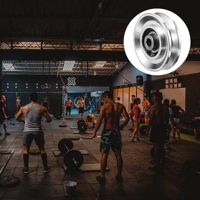 unbranded Pulley De Rodamiento Universal Para Equipos Fitness De Aluminio Con Superficie Lisa