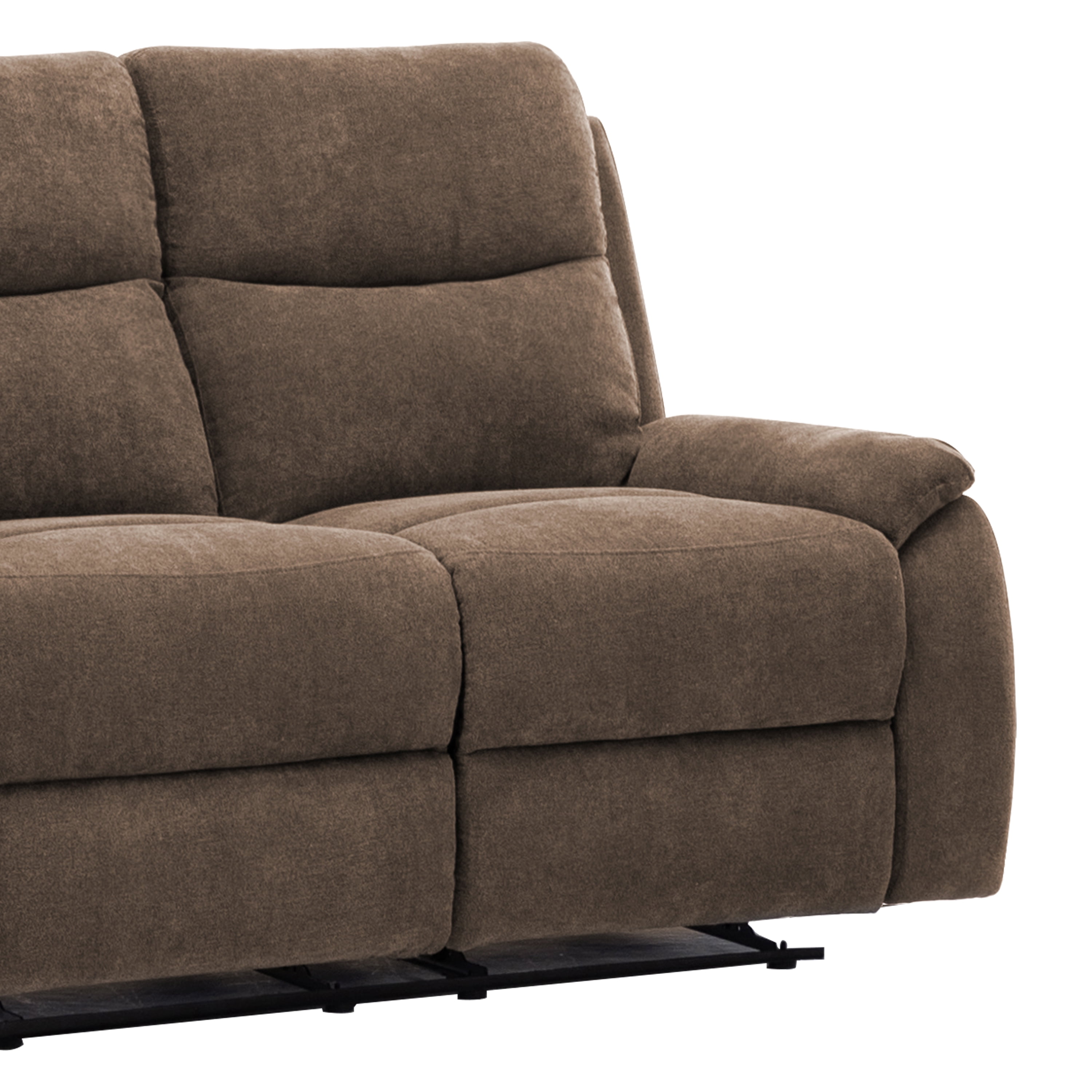AC Pacific Ronald Contemporary Reclining Loveseat in Brown Faux Leather