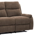 thumbnail image 5 of AC Pacific Ronald Contemporary Reclining Loveseat in Brown Faux Leather, 5 of 6