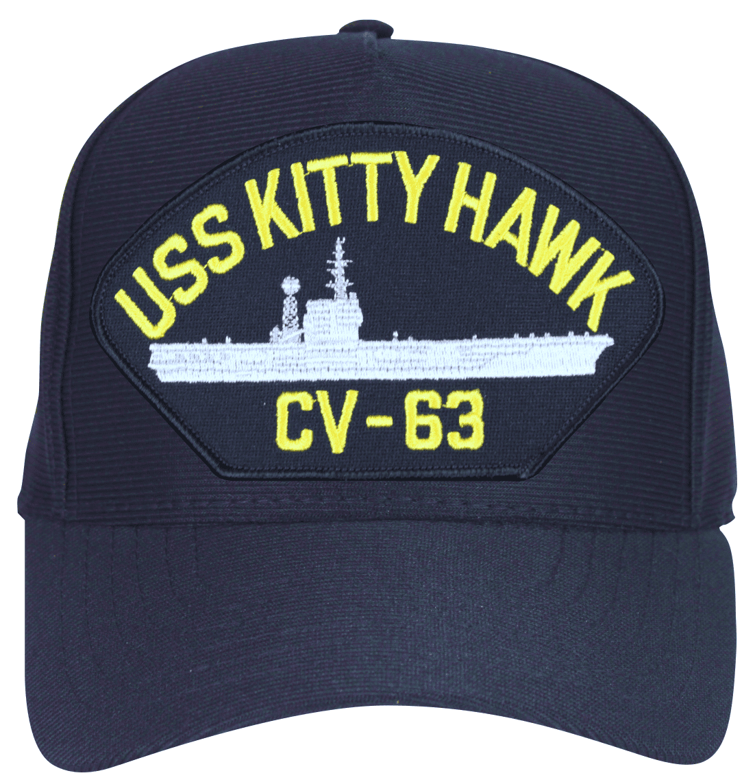 USS Kitty Hawk CV-63 Embroidered Baseball Cap Black