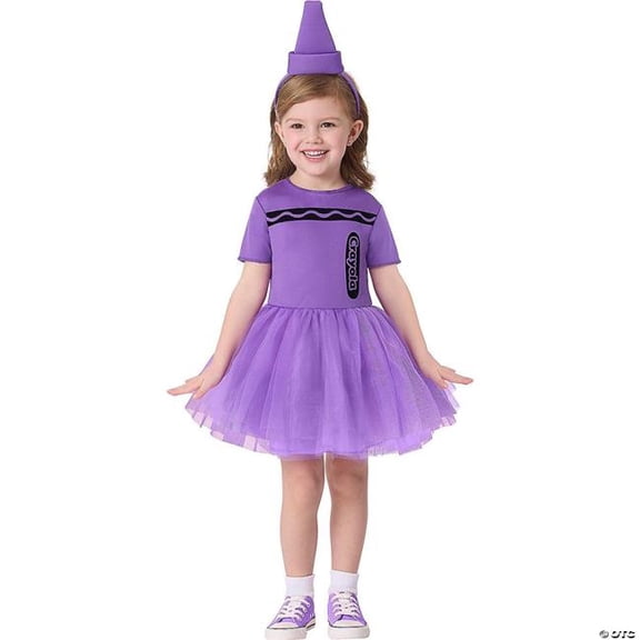 Morris Costumes ISD107211PXXS Toddler Crayola Purple Crayon Box Dress Costume - Size 2T