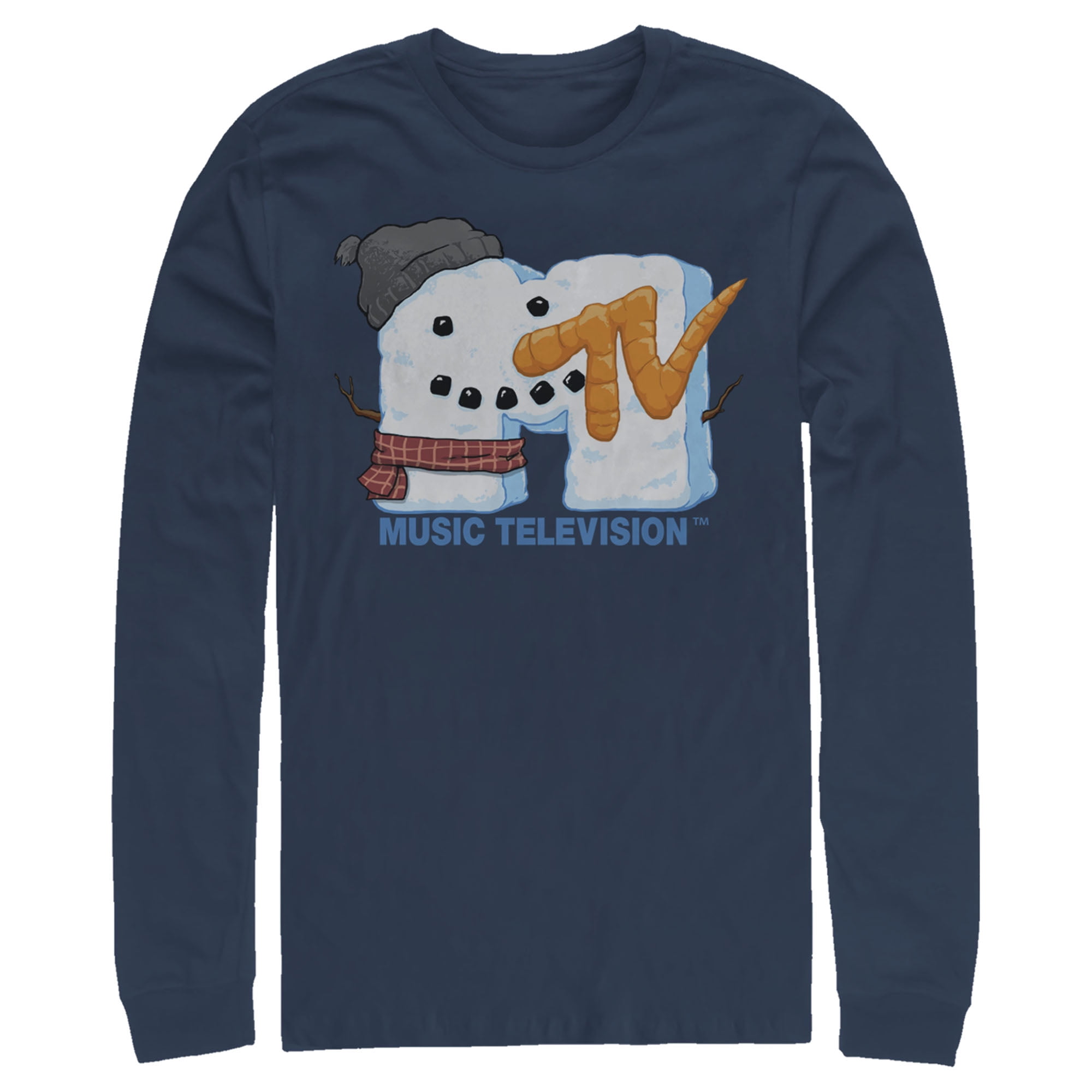 MTV - Men's MTV Christmas Logo Snowman 