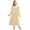 #C-Khaki, variant on Women's Soft Velvet Nightgown Long Sleeve Sleepdress Full Length Sleepwear Autumn Winter Warm Loose Nightdress Velour Home Wear,S-XXL