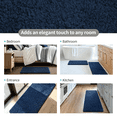 thumbnail image 2 of Sortora Bathroom Rugs, Navy Blue Bath Mat Non Slip Shower Mat, 1.1" Plush Shaggy Rug Soft Cushioned Bathroom Decor Rug for Floor, 16×24 inch, 2 of 7