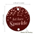 thumbnail image 6 of Inkdotpot Pack Of 50 Let Love Sparkle Wedding Favor Paper Tags Craft Real Rose Gold Foil Hang Tags, 6 of 7
