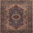 thumbnail image 1 of Ahgly Company Machine Washable Indoor Square Traditional Dark Almond Brown Area Rugs, 6' Square, 1 of 7