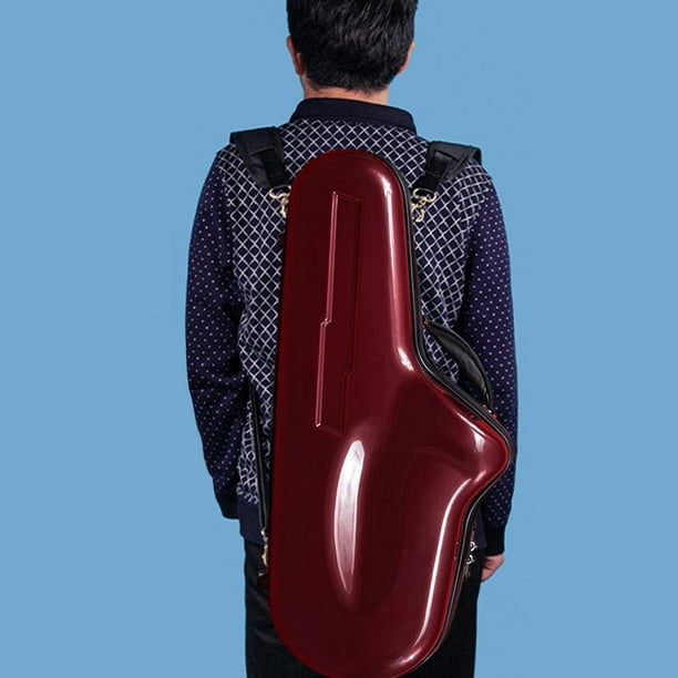 Estuche rígido Correas de hombro extraíbles, Bolsa de transporte, Estuche para saxofón tenor Estuche para saxofones tenor Accesorios para instrumentos shamjiam Estuche para saxofón alto