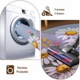thumbnail image 7 of Round Area Rug 3.3 Ft, Watercolor Flowers Washable Non-Slip Circle Carpet for Living Room/Bedroom, Farmhouse Spring Botanical Daisy Plants Low-Profile Small Kitchen Mats Collection Rugs for Indoor, 7 of 7