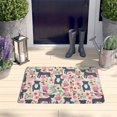 thumbnail image 2 of Boston Terrier Dog with Flower Flannel Non Slip Door Rugs,Washable Door Mats Indoor,Decorative Door Mats,Dirt-Resistant and Absorbent Doormat for Entrance,Bedroom,Kitchen,Bathroom,23.5x16in(60x40cm), 2 of 5