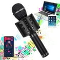 thumbnail image 2 of Karaoke Microphone, Wireless Bluetooth Karaoke Microphone Children, Portable 4-In-1 Handheld Microphone Machine, Home Ktv Player With Speaker And Recording Function, 2 of 5