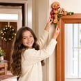 thumbnail image 5 of Qocolcyl Christmas Gingerbread Man Door Frame Corner Decor, 2PCS Wooden Holiday Corner Sign, Window Mantel Cabinet Frame Ornament, Xmas Indoor Home Wall Decor, Holiday Party Decoration, 5 of 6