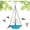 Blue#4, variant on Solar Hanging Bird Bath Fountain with Solar Powered Cascade Water Feature, Outdoor Garden Bird Bath Fountain for Patio Backyard Yard Decor, Decorative Hanging Fountain for Birds (Blue)