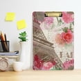 thumbnail image 6 of FMSHPON Eiffel Tower Clipboard Hardboard Wood Nursing Clip Board and Pull for Standard A4 Letter 13x9 inches, 6 of 8