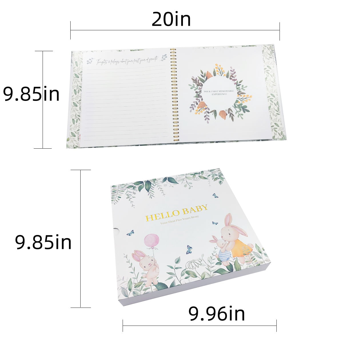 Baby Books for Newborn Baby Memory ,Baby Book Memory First Five years ,Baby Scrapbook ,Parent Journal Scrapbook Photo Album ,Pregnancy Gift for Expecting Mom