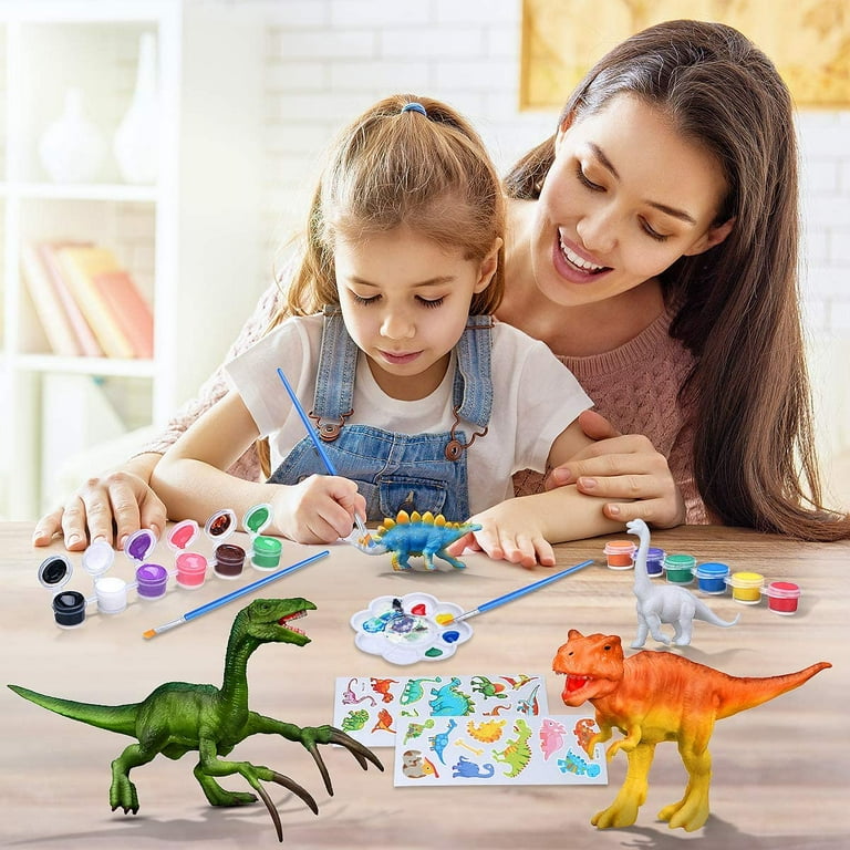  Ferthor Fun Dinosaurs Toys DIY Painting Dragon Kit Arts and  Crafts Set for Kids Age 8-12 Boys and Girls Decorate and Drawing 3D Art  Supplies Toys for Children Gift(3 Dinosaurs) 