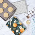 thumbnail image 5 of Yayeee Pot Holders Kitchen Heat Resistant with Pocket 7"x9.8" Cotton Oven Cooking Hot Pads, Green Oranges, 5 of 7