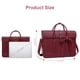 thumbnail image 3 of Bolsa para portátil MOSISO para mujer de 15 a 15-15,6 pulgadas, piel sintética, color rojo vino, 3 of 7