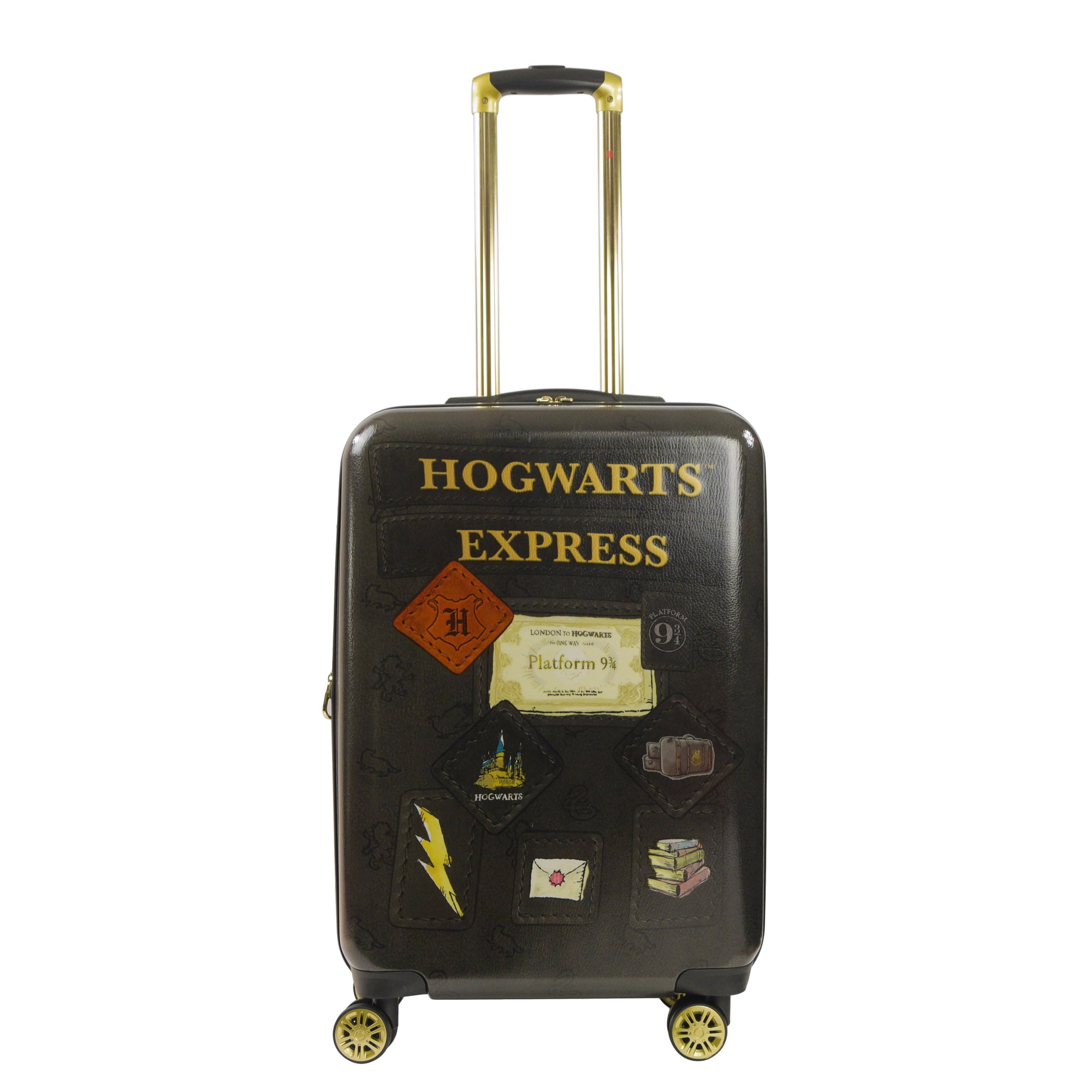 Harry Potter 25 Inch Rolling Luggage, Hogwarts Express Hardshell Suitcase with Spinner Wheels, Black