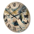 thumbnail image 3 of Designart 'Winter In Mountain Village' Traditional Wood Wall Clock, 3 of 5
