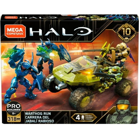 Mega Construx Halo Warthog Run Buildable Vehicle with 4-Action