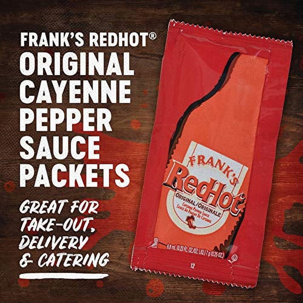 Franks RedHot Original Hot Sauce, 7 Gram Packet -- 200 per case.