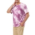 thumbnail image 4 of INSPIRE CHIC Men's T-Shirts Short Sleeve Summer Tie Dye Tee Hip Hop Printed T-Shirts M Purple, 4 of 6