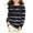 Black, variant on Girls Striped Print Sweatshirt Loose Fit Crew Neck Long Sleeve Pullover Tops Kids Casual Versatile Sweatshirts Back To School Clothes 4-14Years