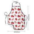 thumbnail image 4 of Naloa 1Pack Adjustable Bib Apron Waterdrop Resistant Cooking Kitchen Aprons for Women Men Chef, Strawberry Print, 4 of 5