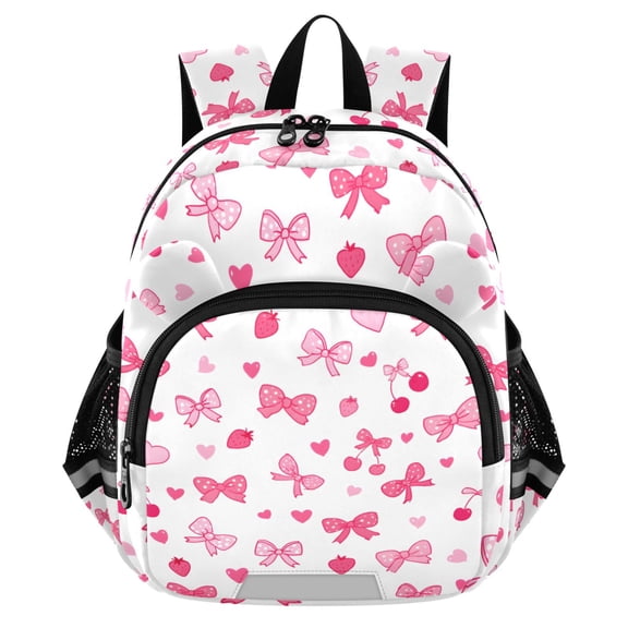 ALAZA Bows and Strawberry Mini Backpack School Bookbag Age 3-7 Medium
